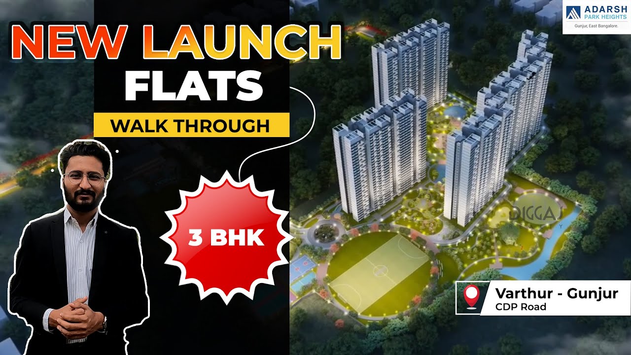 3 BHK Apartments Bangalore | 🏠  9886890004 | Adarsh Park Heights Phase 2 | Tech Hub