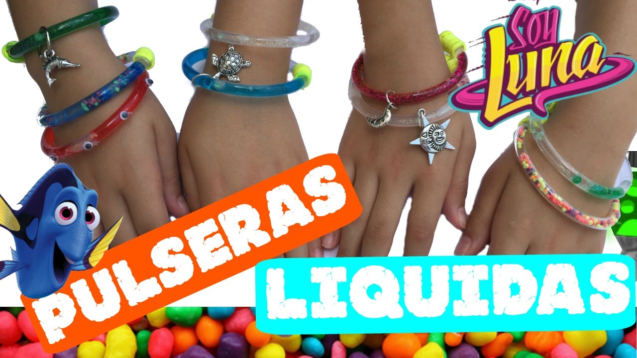 Pulseras Liquidas de Soy Luna + Buscando a Dory + Lampara de Lava | DIY