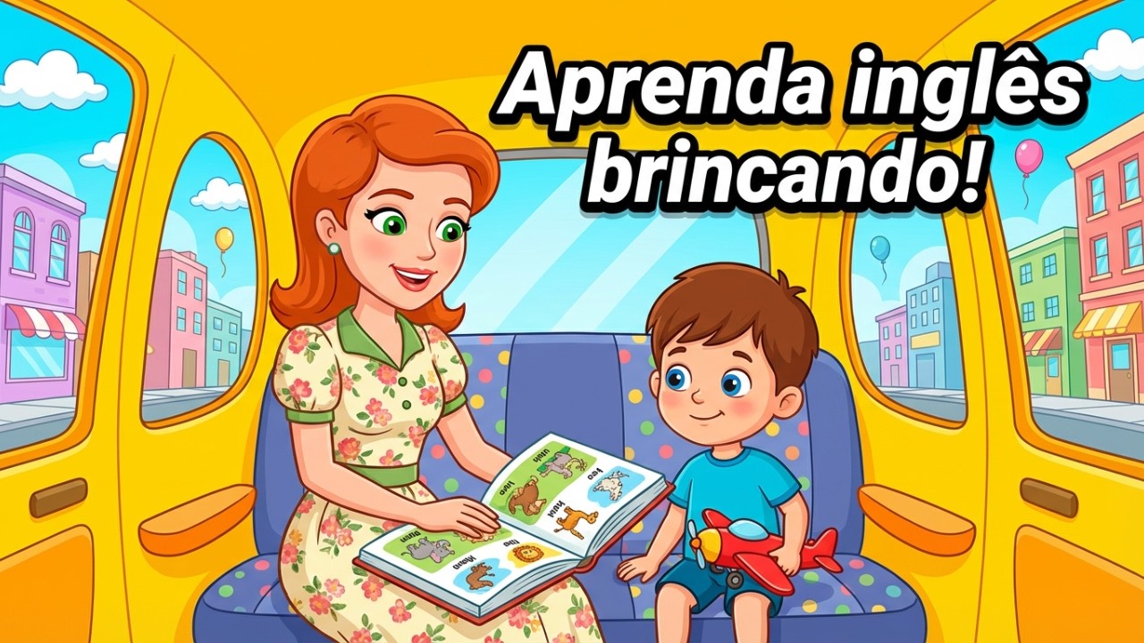 Inglês para Crianças com Histórias | 30 Frases no Táxi 🚕