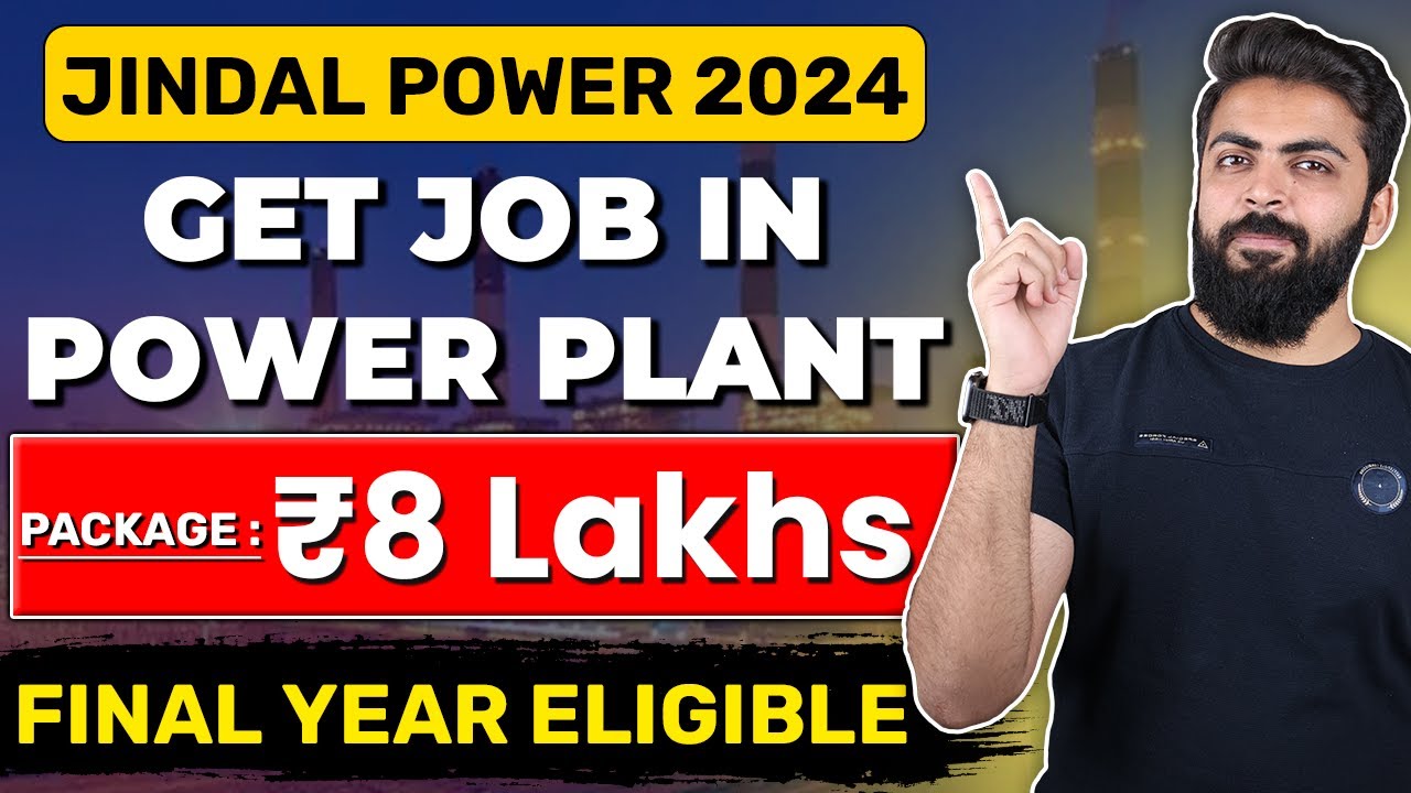 JINDAL POWER 2024 | GET JOB in Power Plant | Latest Job Vacancy 2024 | Jobs for Freshers