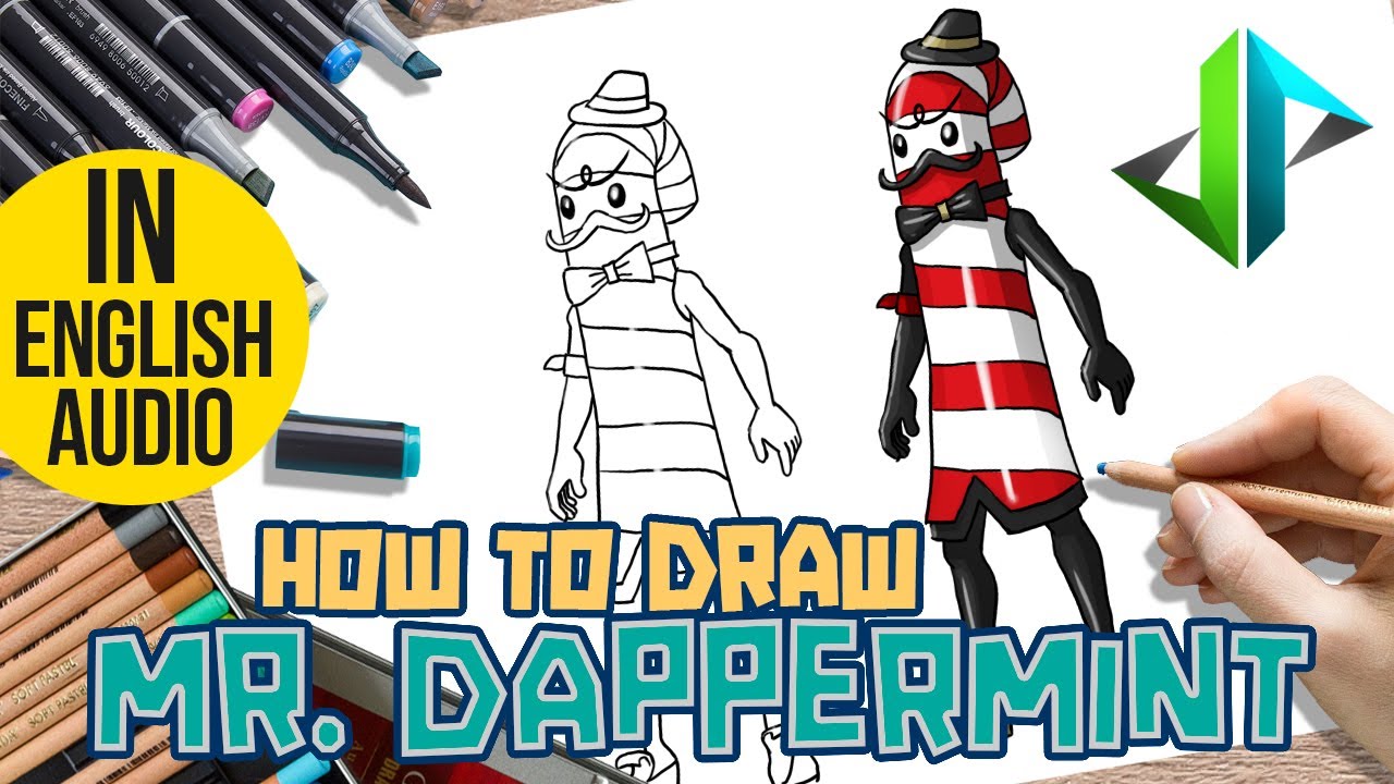 [DRAWPEDIA] КАК НАРИСОВАТЬ *НОВЫЙ* СКИН МИСТЕРА ДАППЕРМИНТА ИЗ FORTNITE — ПОШАГОВОЕ РУКОВОДСТВО П...