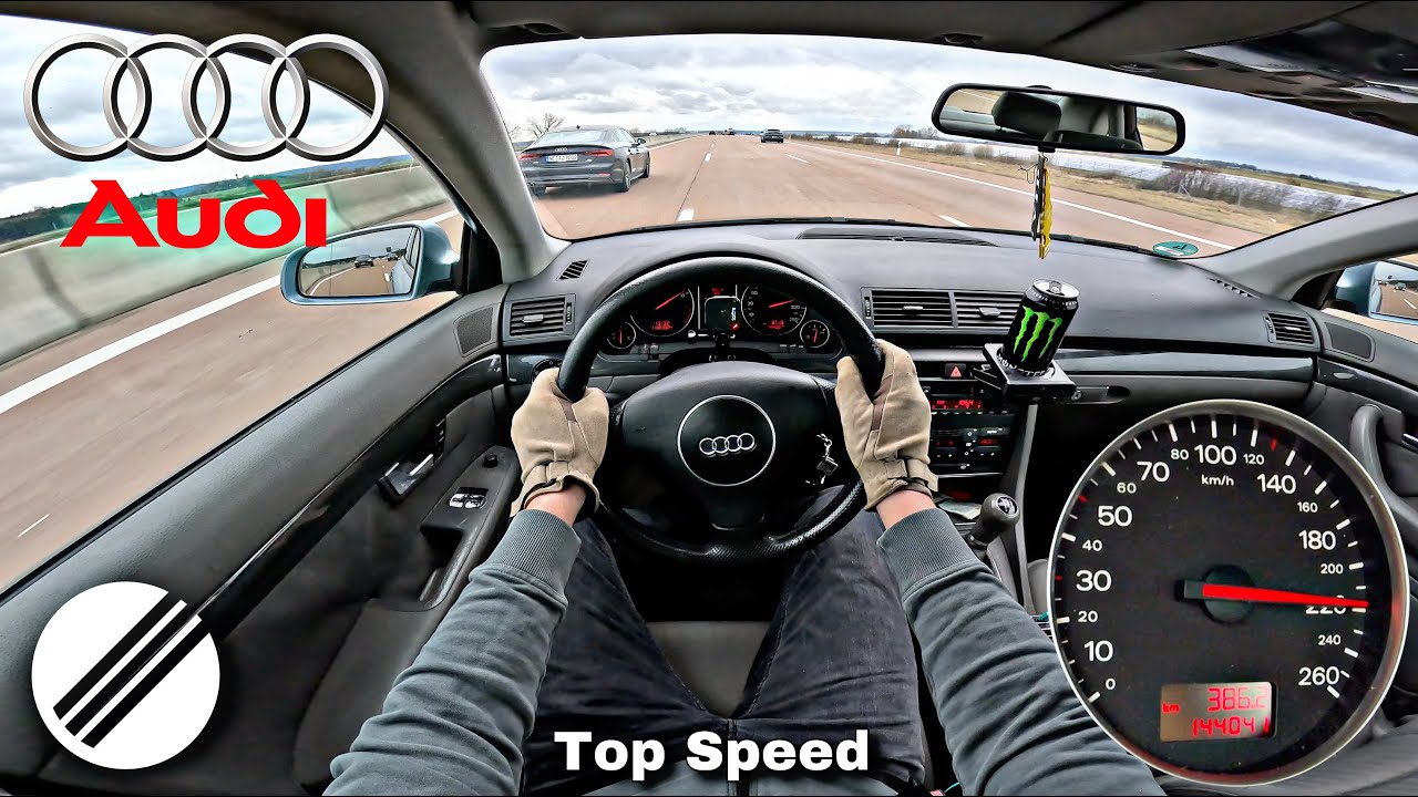 2002 Audi A4 B6 1.6 TOP SPEED DRIVE ON GERMAN AUTOBAHN 🏎