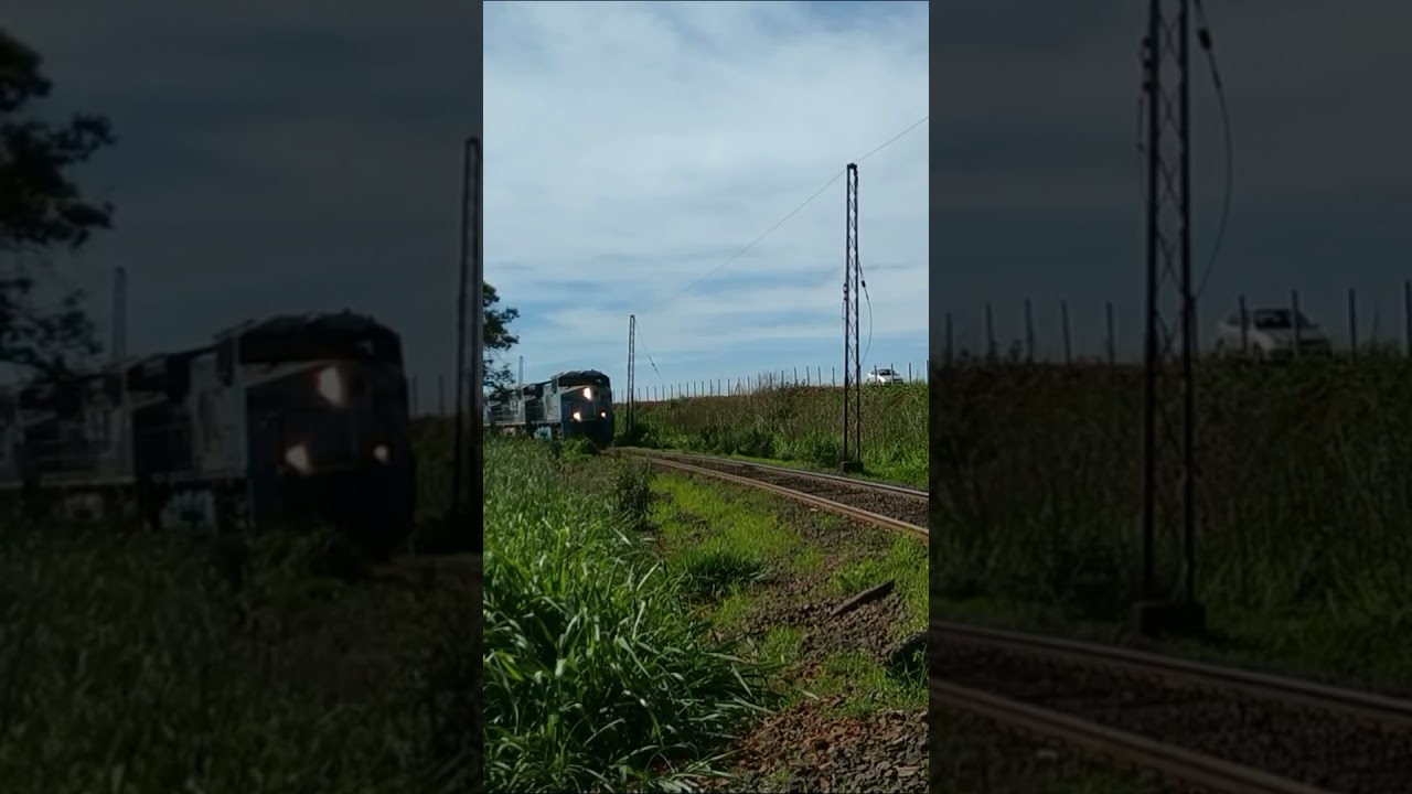 7 AC44 puxando trem vazio #train #railway