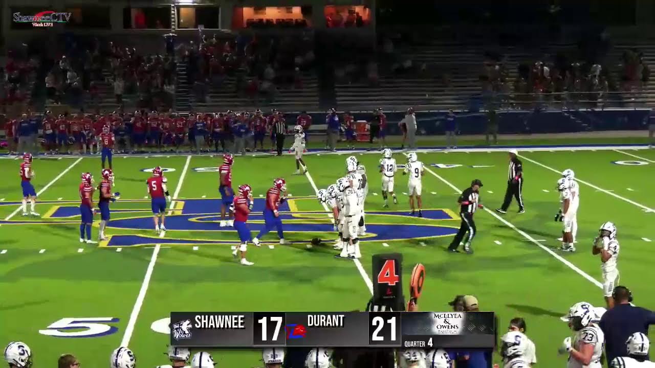 SHS Football 2025 vs Durant - Shawnee, Oklahoma sports provided by ShawneeCTV