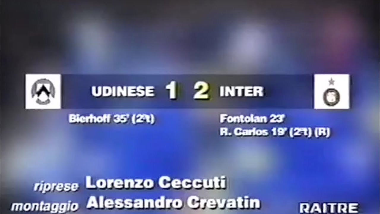 Udinese-Inter 1:2, 1995/96 - Domenica Sportiva 