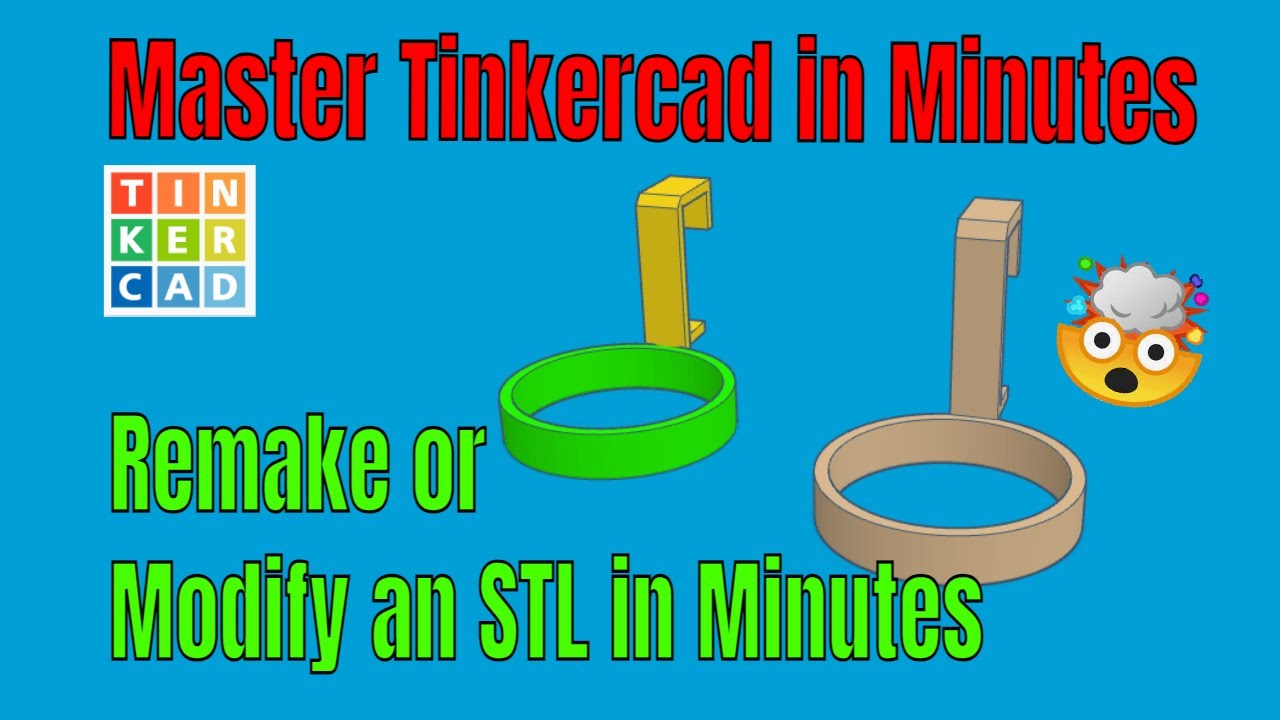 Легко используйте Tinkercad для изменения или преобразования файла Thingiverse STL!