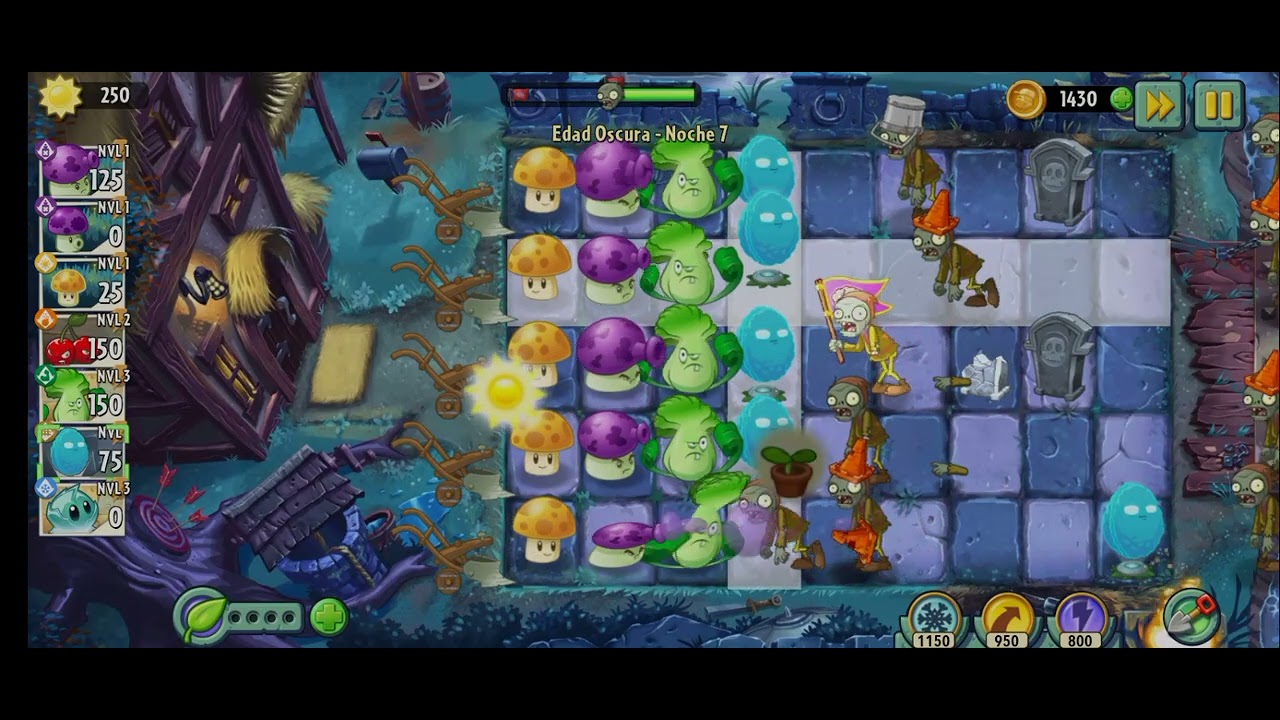 Jugando pvz2 