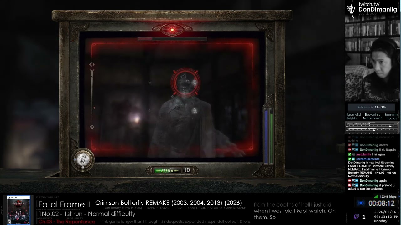 Fatal Frame II Crimson Butterfly REMAKE - 1No.02B - 1st run Normal difficulty