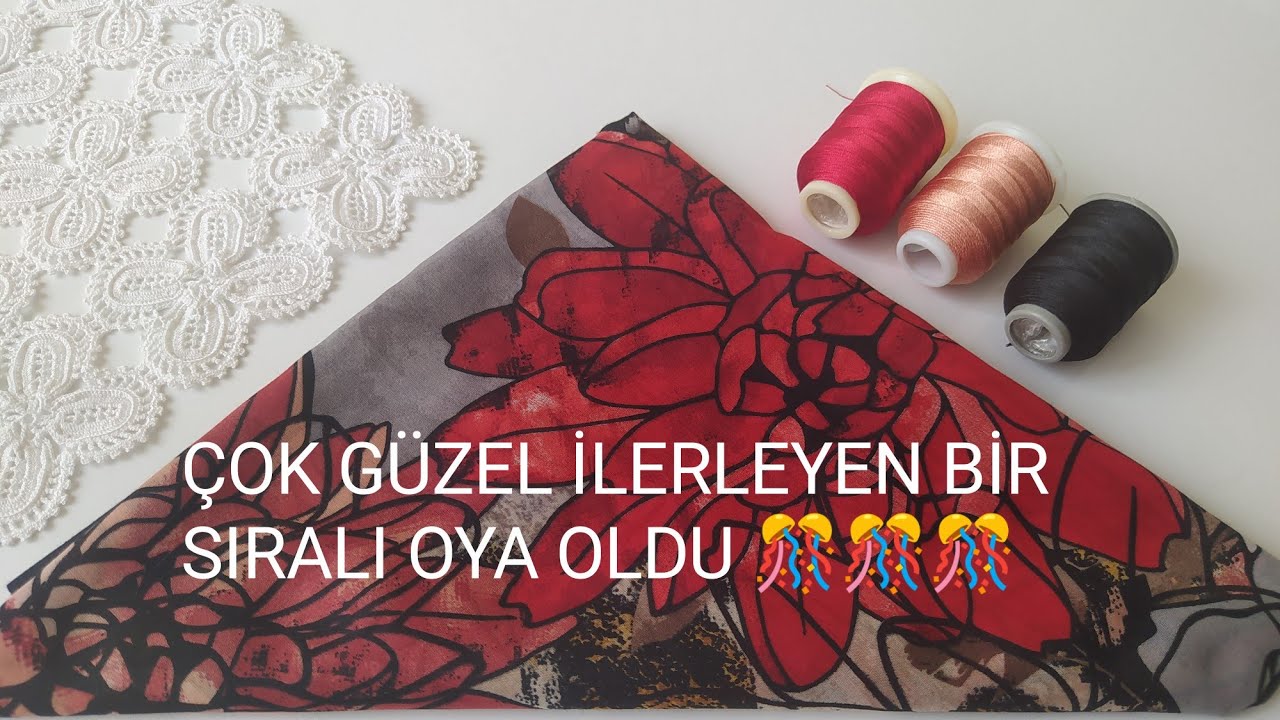 ÇOK  GÜZEL İLERLEYEN  BUR SIRALI OYA OLDU 🎯🎯🎯