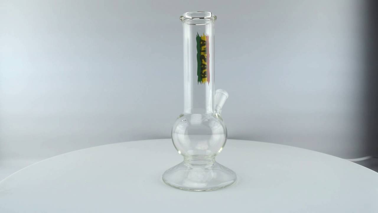 SMALL RASTA GLASS BONG [HD] [HERBTOOLS]