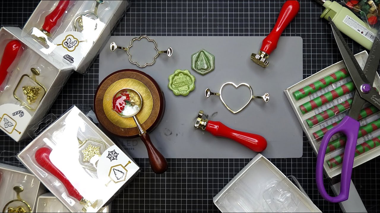 Michaels Holiday Sealing Wax Stamp Sets by Recollections Tutorial! Wax Seals with Shaped Reservoirs!