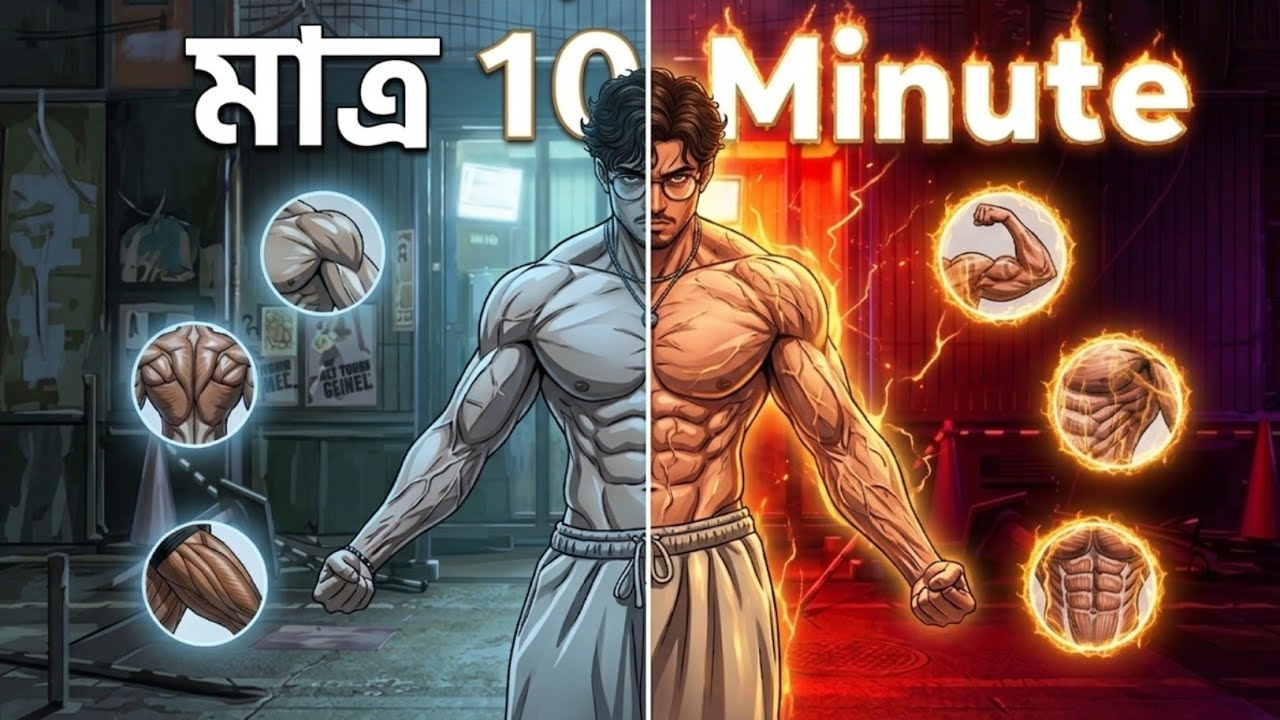 ঘরেই মাএ ১০ মিনিটে Body Transform ! 🔥 Full Home Workout To Gain Weight 