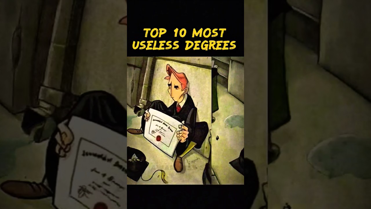 Top 10 Most Useless Degrees in 2025 #uselessdegrees #top10list #collegefail #funny #education