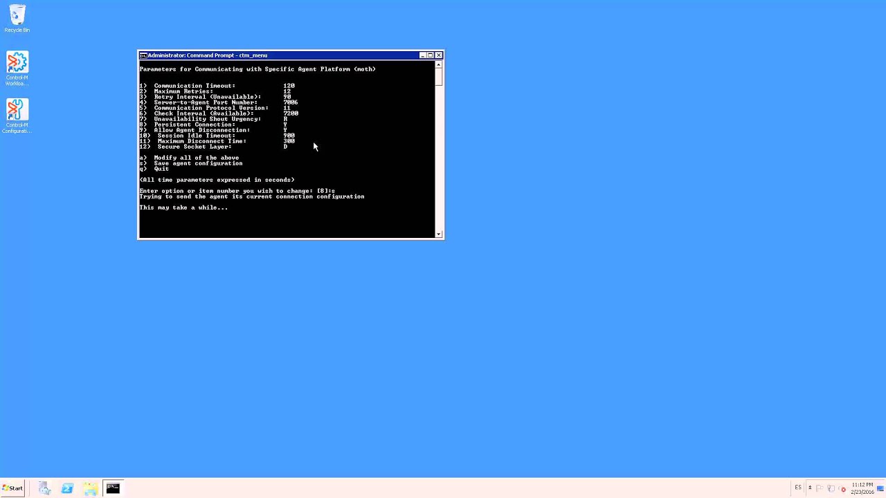How to enable the persistent connection on Control-M/Agent