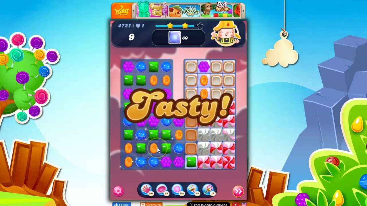 Candy Crush Level 4727 Talkthrough, 25 Moves 0 Boosters
