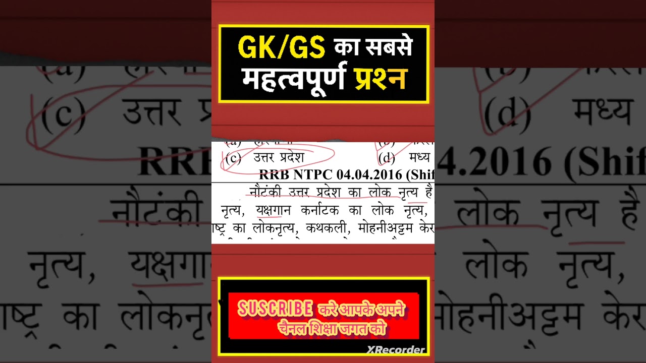 RRB NTPC RAILWAY GK GS 