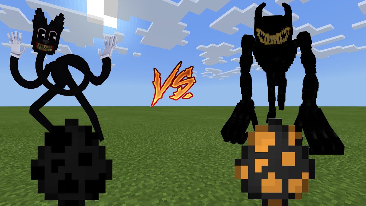 cartoon cat vs beast bendy in minecraft