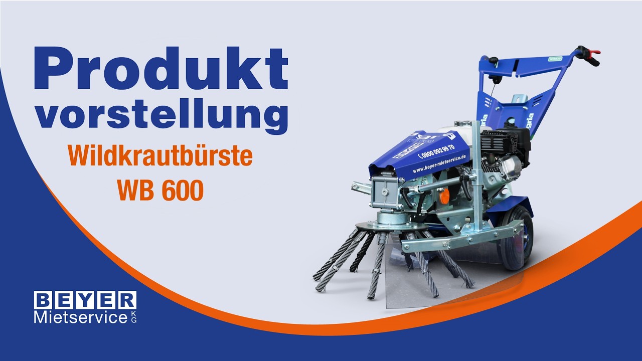 Unkraut entfernen - schnell & einfach | Wildkrautbürste Agria WB600 | BEYER-Mietservice