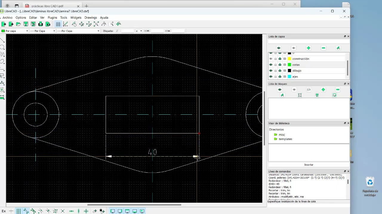 Ejercicio 7 LibreCAD