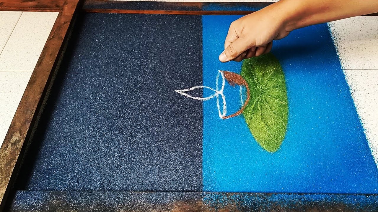 Scenery Rangoli for Diwali/Poster Rangoli for Diwali/Diwali Rangoli/Diwali special Rangoli/sand art