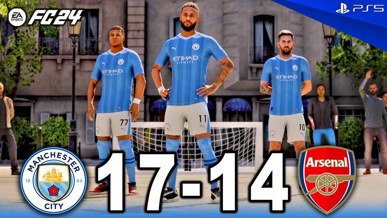 FC 24 VOLTA - MESSI , NEYMAR , MBAPPE l  MANCHESTER CITY vs ARSENAL l PS5