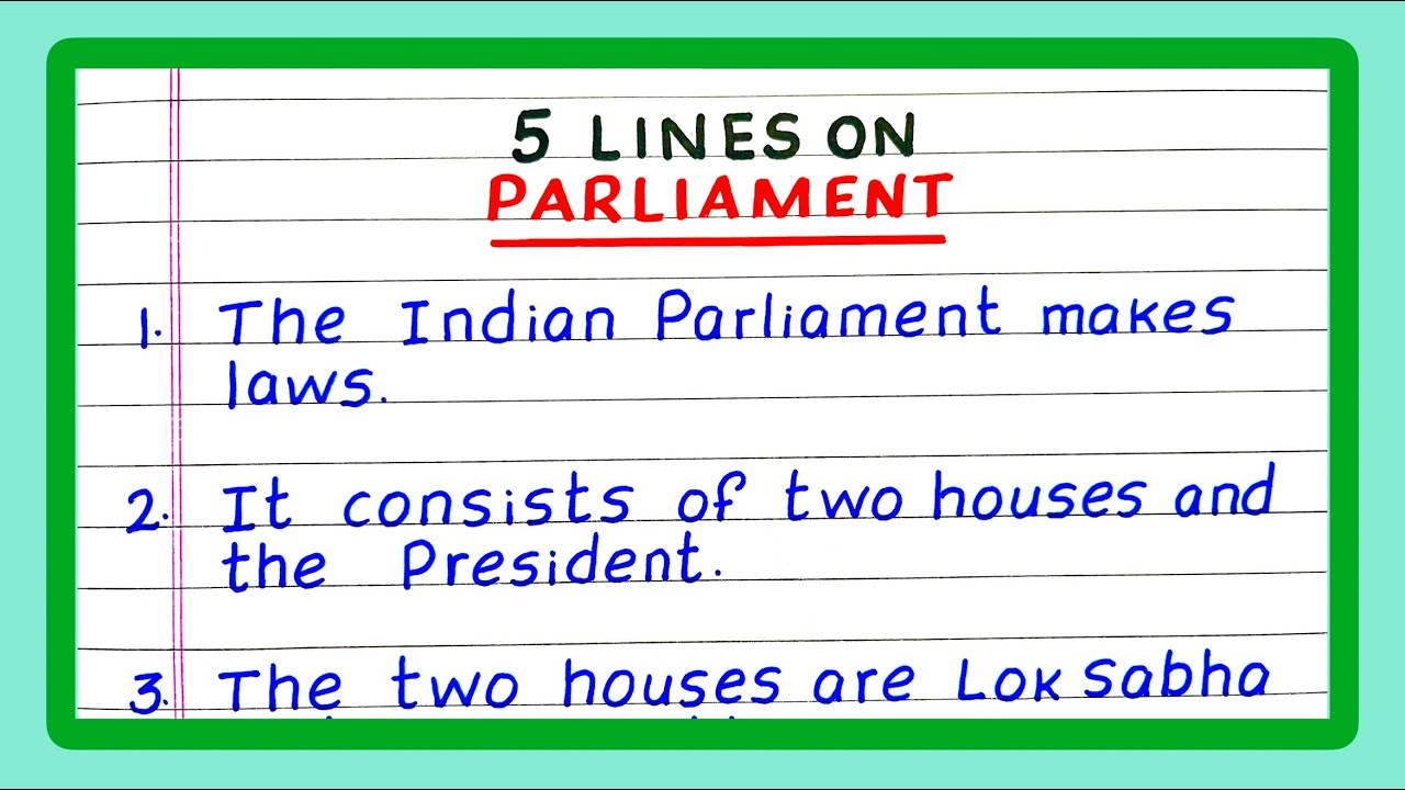 Few Lines on Parliament | Five Lines on Parliament | Write about Parliament