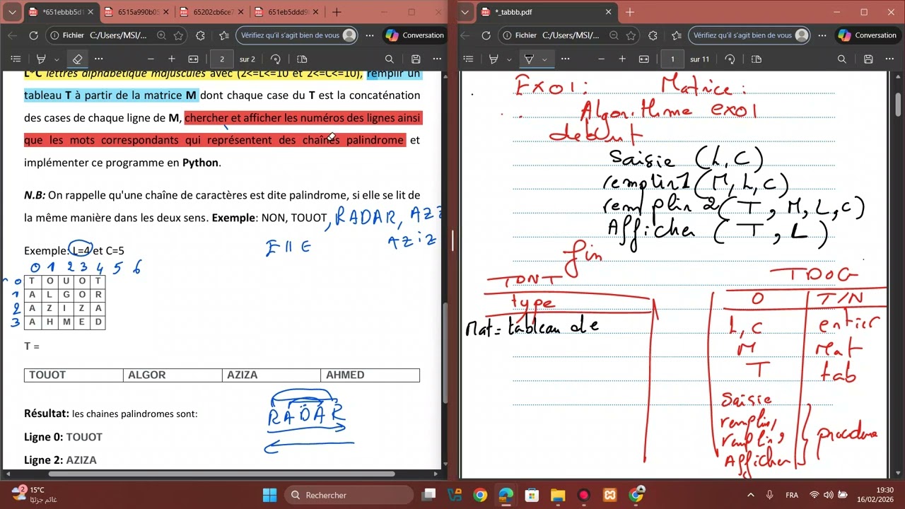 BAC INFO || Révsion Matrice de zero part 1