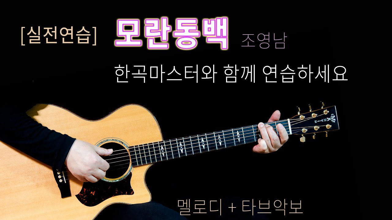 조영남 모란동백 실전연습 동영상/Tab악보/세부강좌 : https://youtu.be/6hwMP601vcc