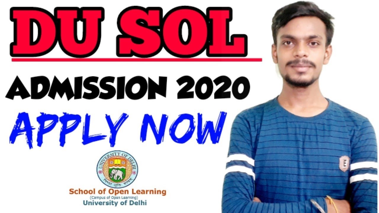 Du Sol Admission 2020| UG Admission 2020| University Of Delhi| By Sahu Academy