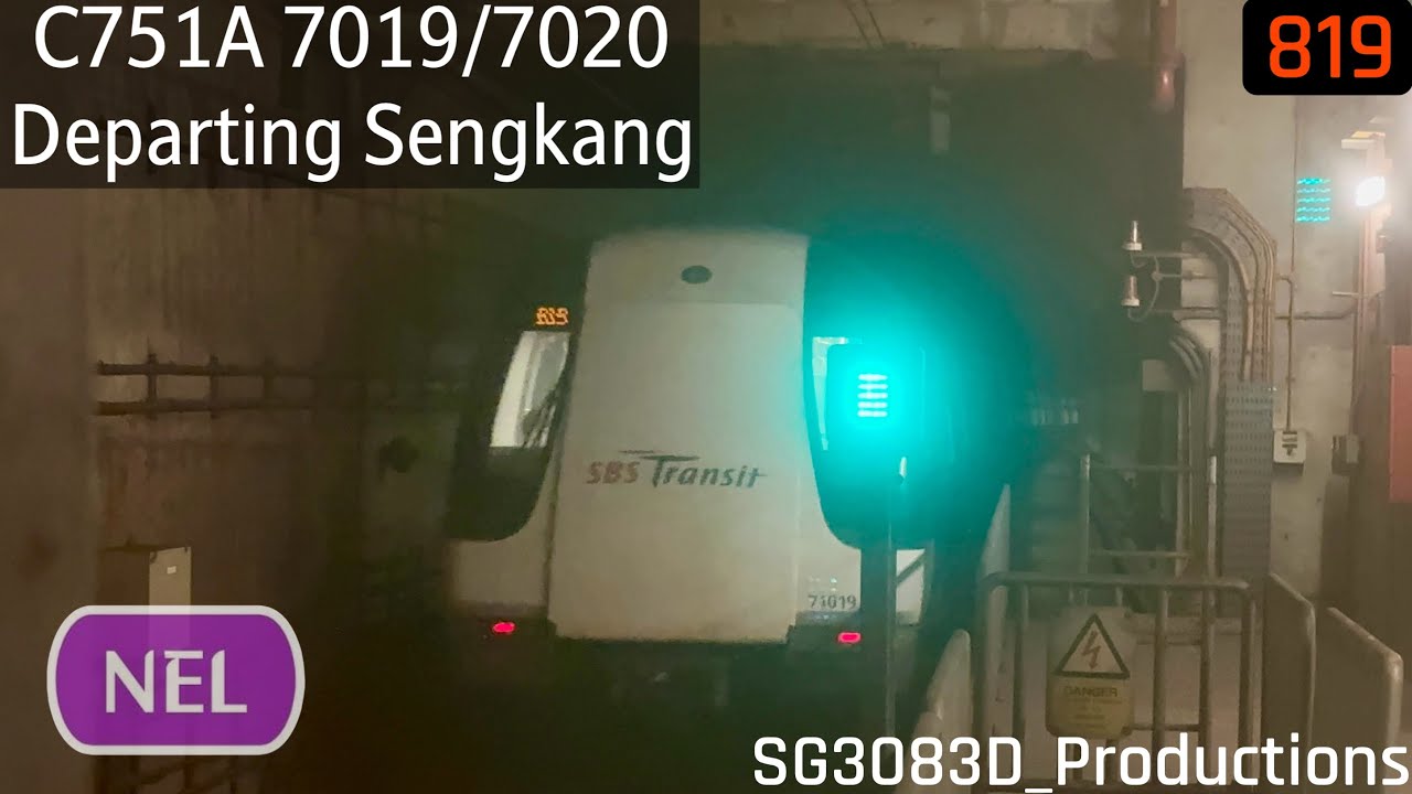 [SBST][Unscheduled Run] ALS C751A [7019/7020] - Departing NE16 Sengkang (NEL)