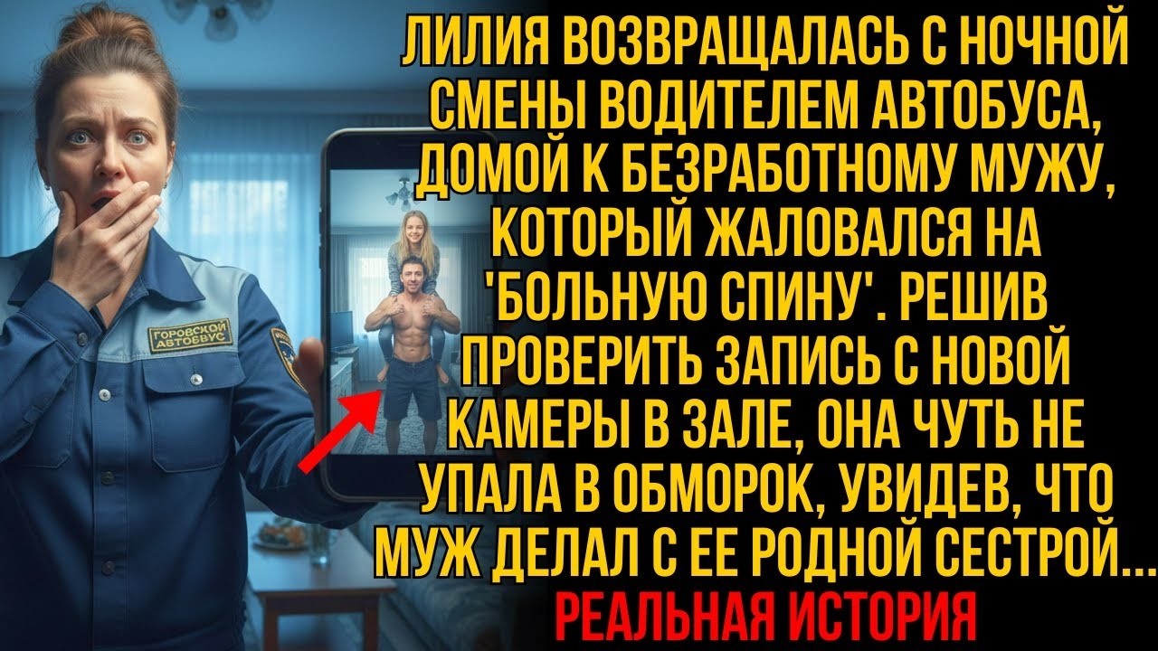 Лилия вернулась с ночной смены к безработному мужу.Проверив камеру, она увидела его с родной сестрой