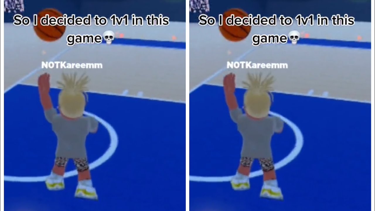 So I decided to 1v1 in this game hoop central 6