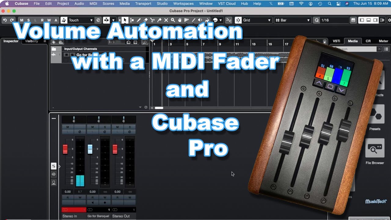 Volume Automation with a MIDI Fader and Cubase Pro