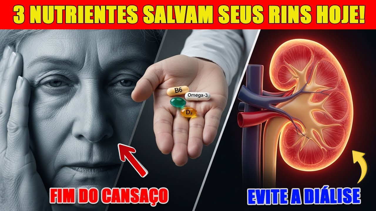 Rins Fracos e Cansaço? 3 Nutrientes Essenciais para Salvar os Seus Rins e Evitar a Diálise!