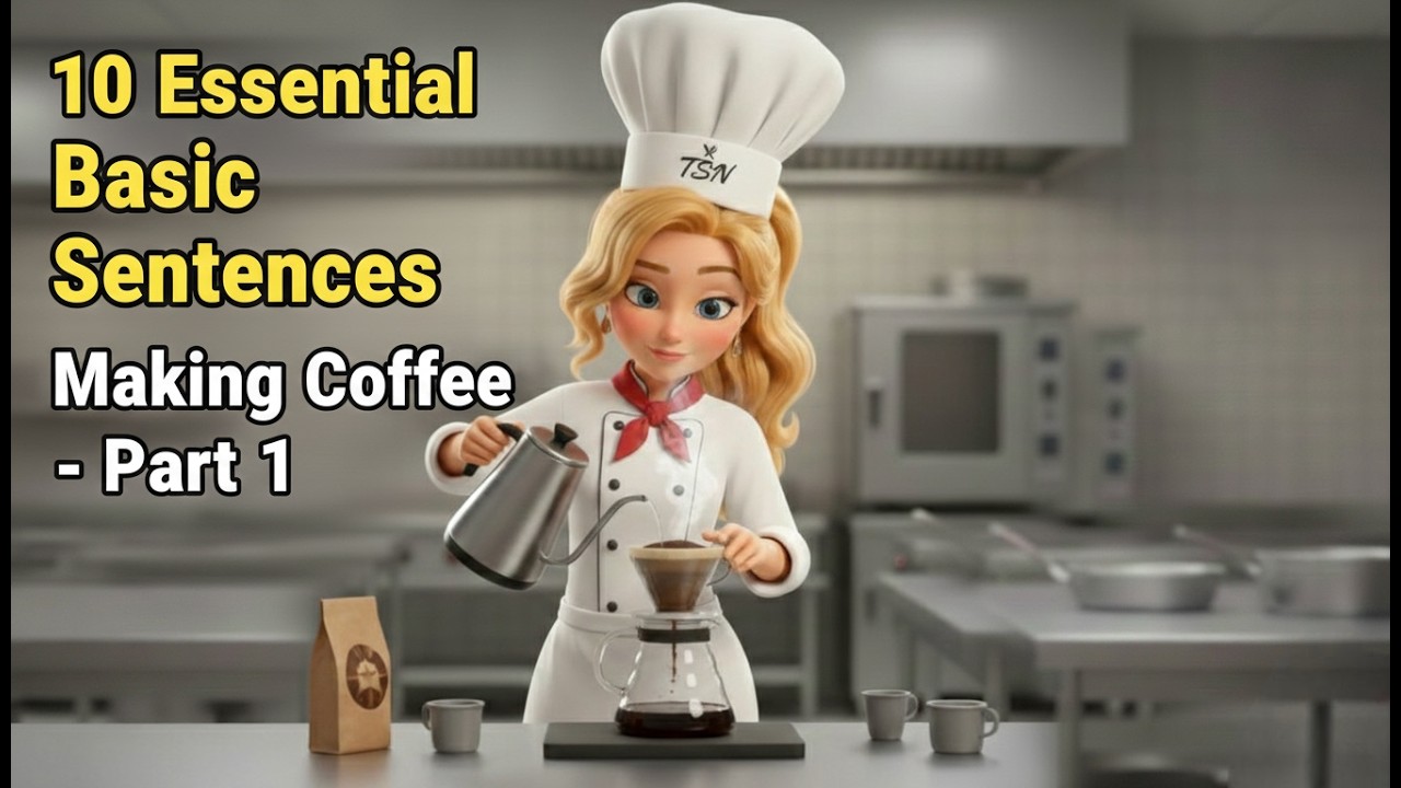10 Essential Basic Sentences Making Coffee Part1