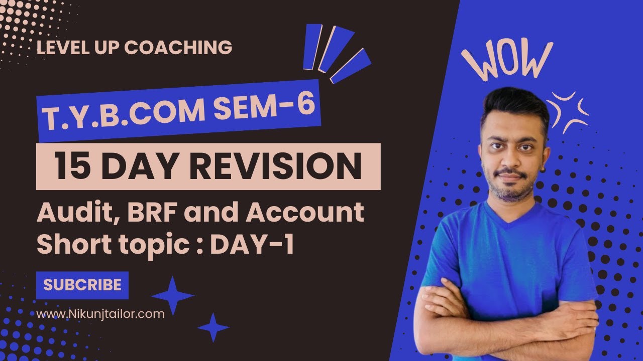 TY B.com sem-6|15 Days Imp Topic -part 1| VNSGU