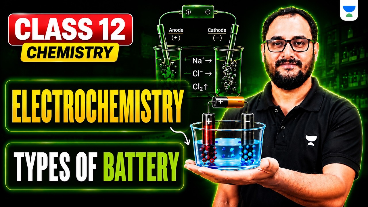 Class 12 Chemistry Chapter 2: Electrochemistry: Types of Battery | Akash Sir