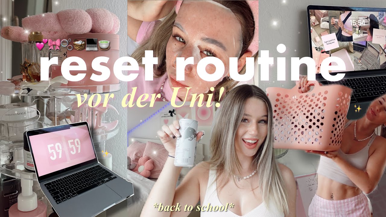 reset routine *aesthetic vlog* & uni vorbereitungen 💕🎀💻 getting my life together!
