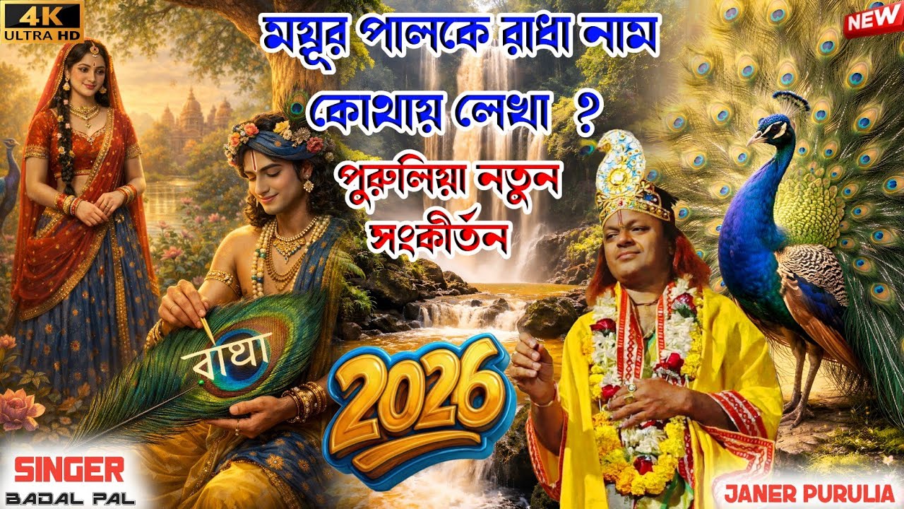 ময়ূর পালকে রাধা নাম কোথায় লেখা | Badal Pal New Sonkirton 2026 | Purulia Kirtan | Badal Pal Night