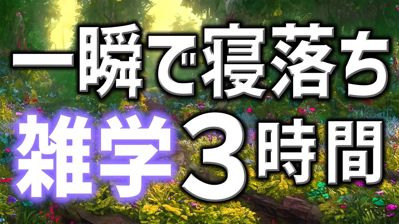 【眠れる男性の声】一瞬で寝落ちを誘う雑学朗読3時間【睡眠用・寝ながら聴ける】