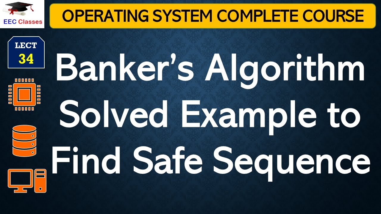 L34: Banker’s Algorithm Solved Example to Find Safe Sequence | Operating System Complete Course