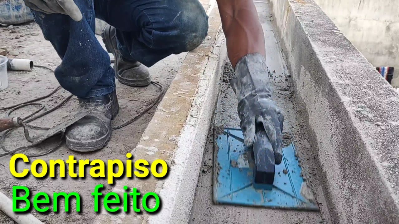 Como fazer contrapiso em calha de alvenaria!