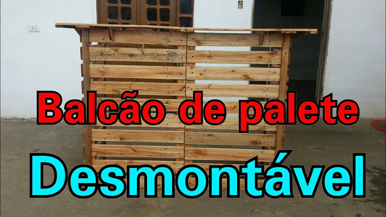 Balcão de palete desmontável