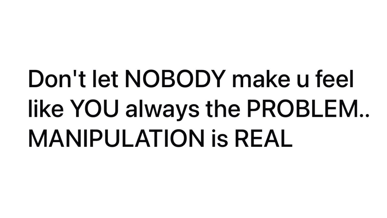 how to avoid manipulation