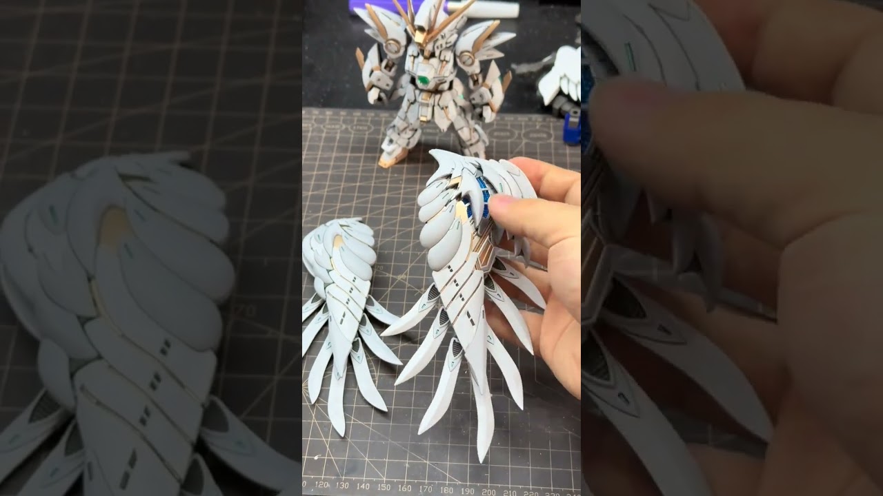 MGSD Gundam Wing Custom #gundam #gunpla #gunplacustom #gunplabuilder #shorts #gundamwing #mgsd