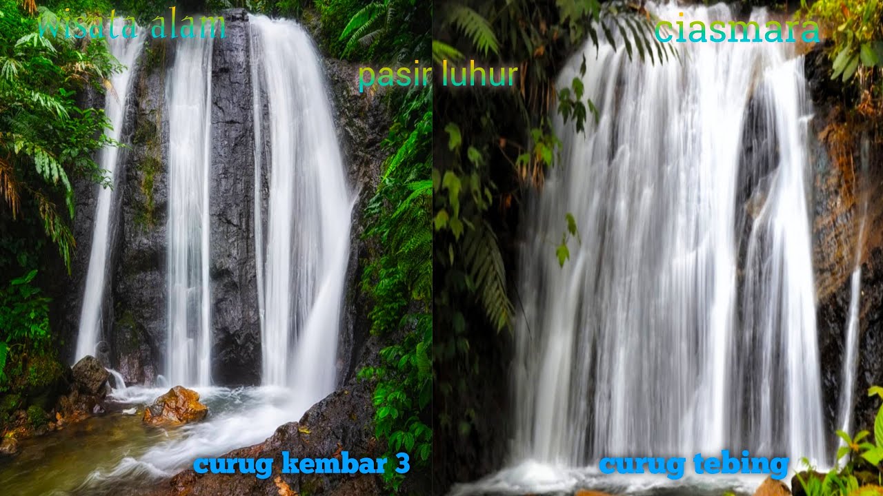 wisata alam bogor curug tebing dan curug hordeng
