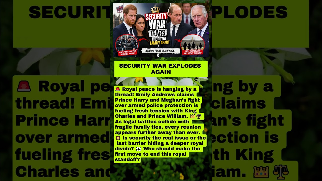HARRY & MEGHAN IGNITE SECURITY CLASH WITH ROYALS 👑🔥 #RoyalFamily #PrinceHarry