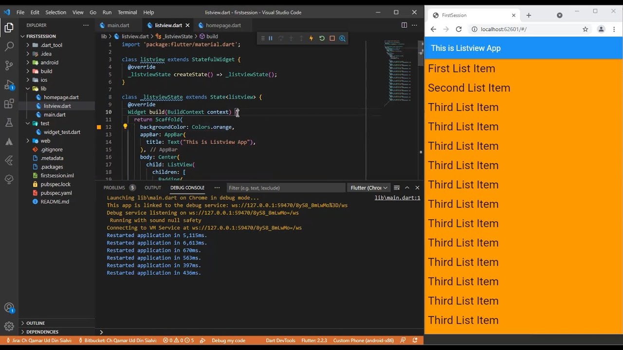Flutter | List View Builder