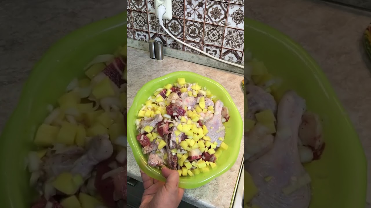 Балиш! Мясной пирог с мясом и картошкой ( курник) по старым традициям.