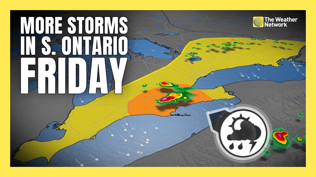 Risk of isolated thunderstorms on Friday for southern Ontario | #forecast
